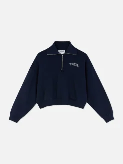 „Yale“ Sweatshirt Mit Halbem Reißverschluss