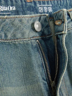 Zerrissene „Rita Ora“ Dad-Jeans