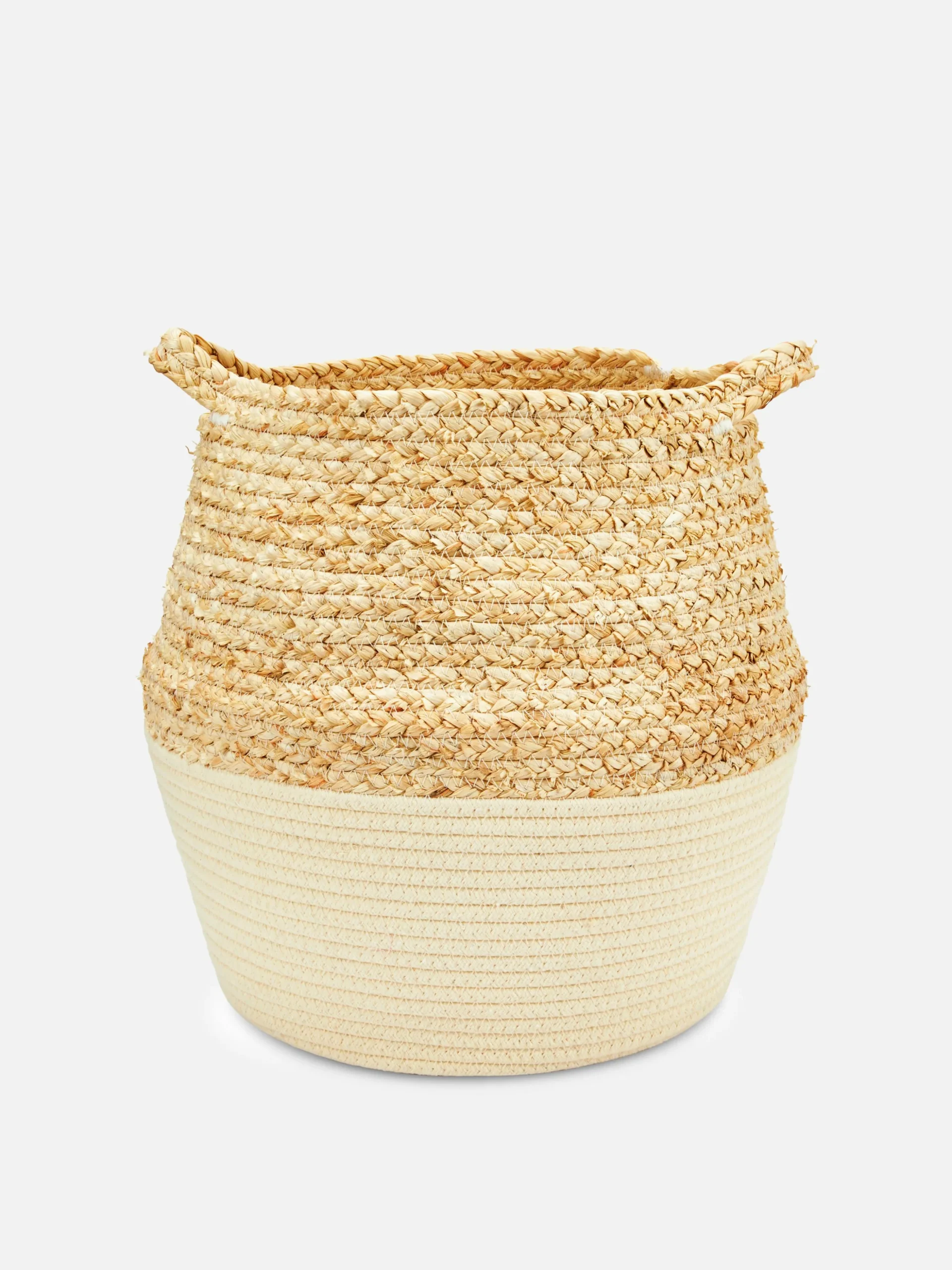 Zweifarbiger Aufbewahrungskorb Im Seildesign