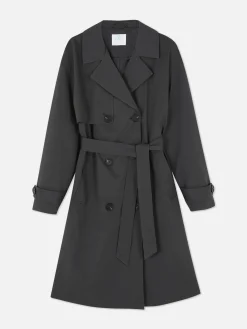 Zweireihiger Trenchcoat Mit Gürtel